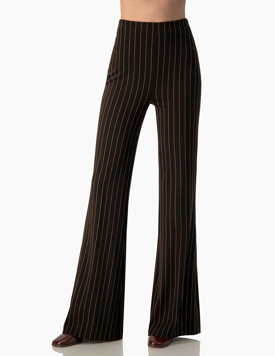 Pantalón regular acampanado para mujer