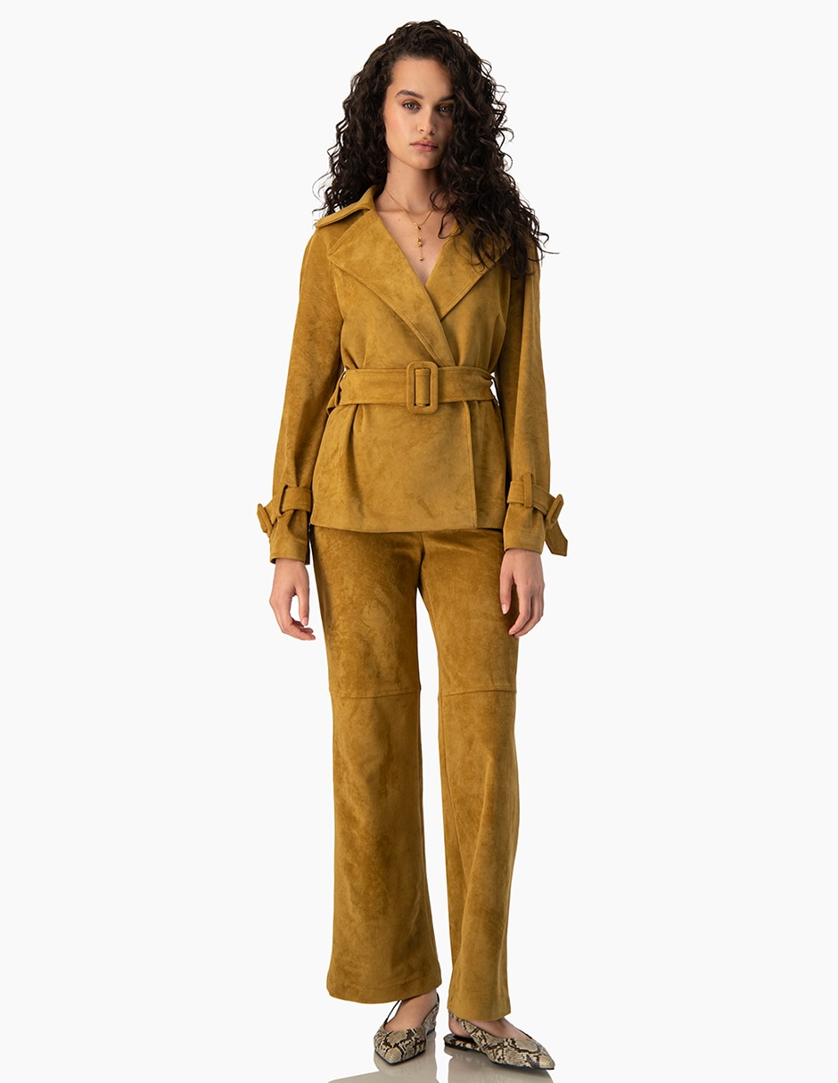 Pantalón regular recto para mujer 4