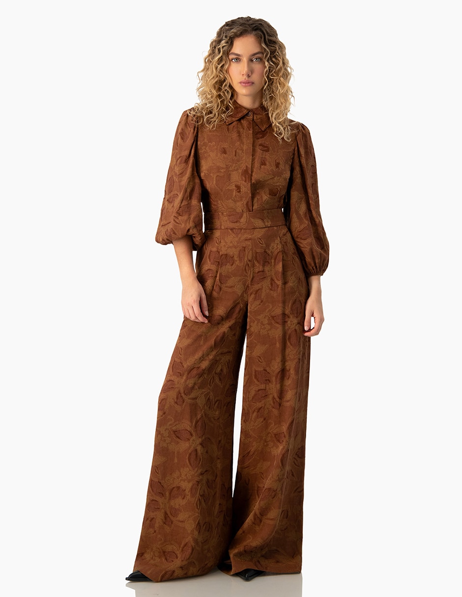Pantalón regular amplio para mujer 4