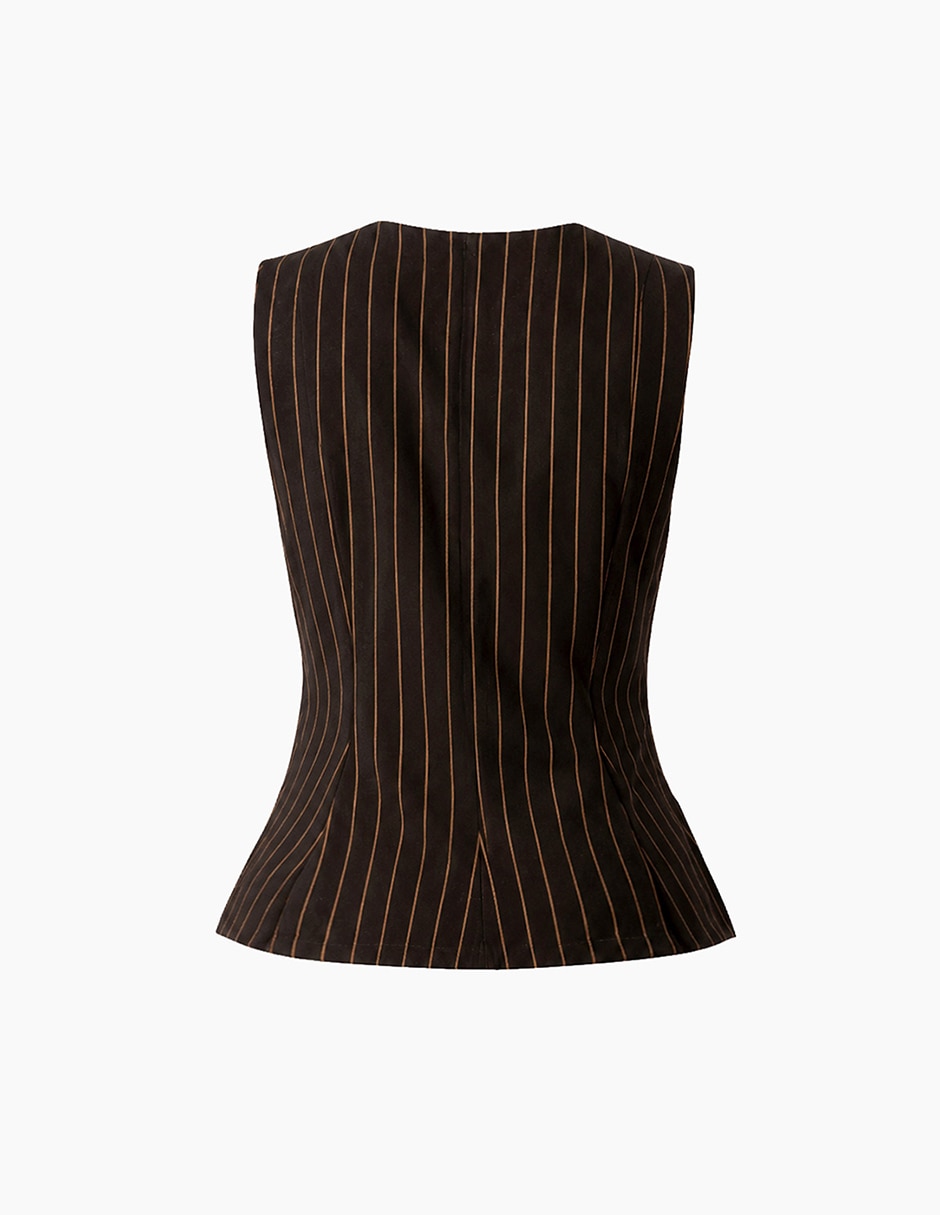 Blusa peplum sin manga para mujer 8