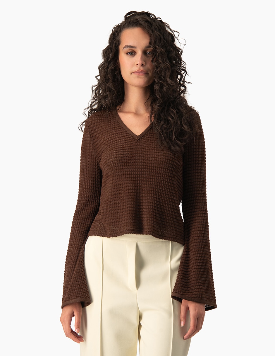Blusa manga larga para mujer
