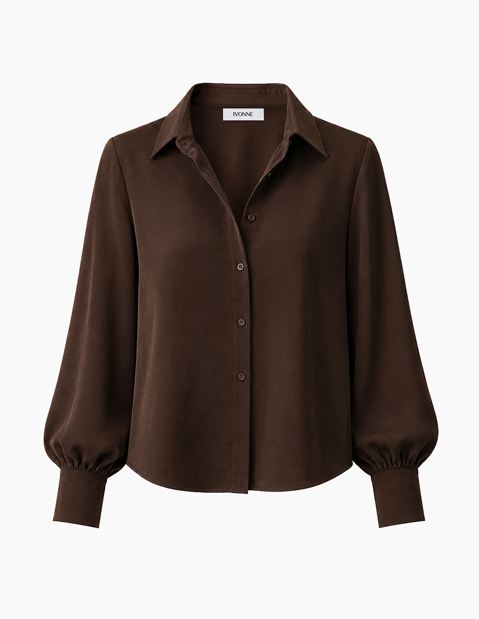 Blusa camisera manga larga para mujer 7