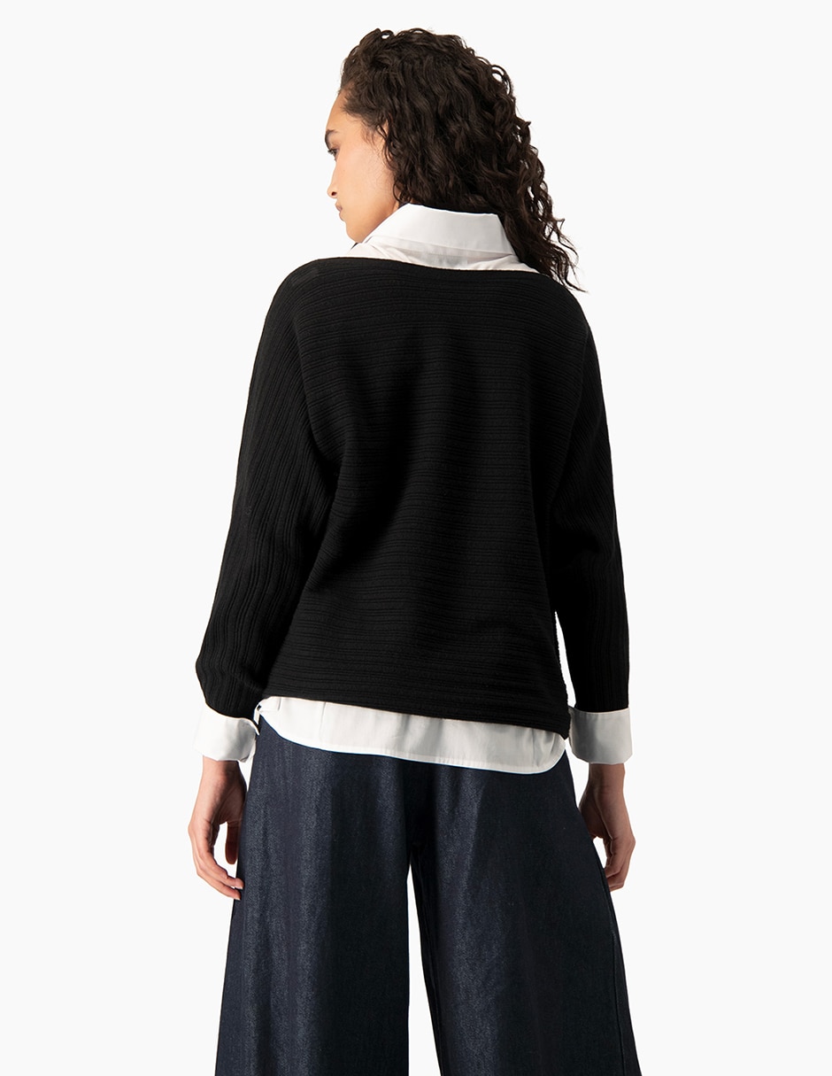 Suéter cuello redondo para mujer 2