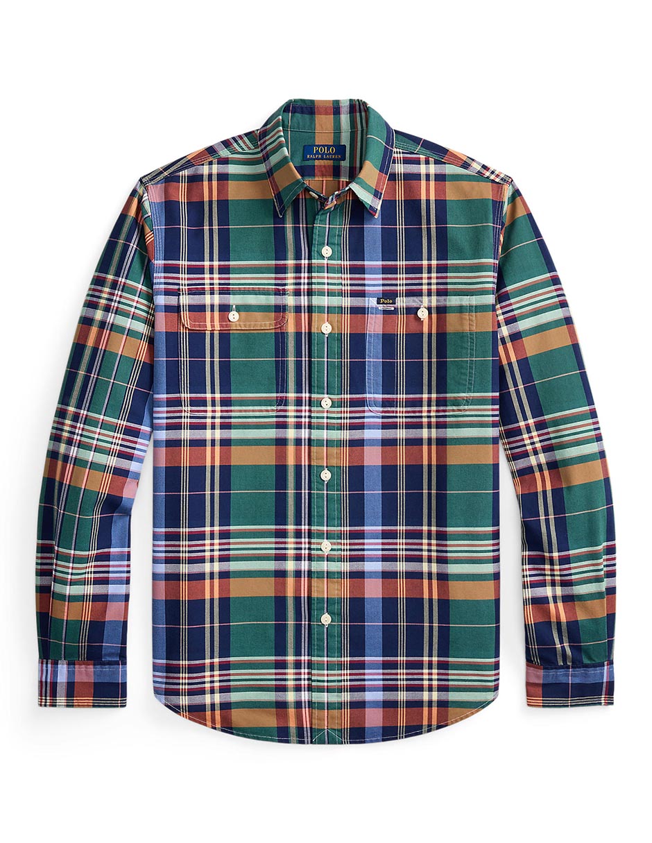 Sobrecamisa casual de algodón manga larga para hombre 8