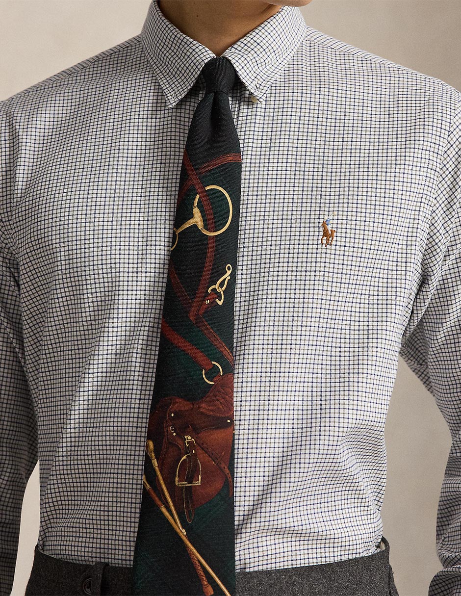 Camisa business casual de algodón manga larga para hombre