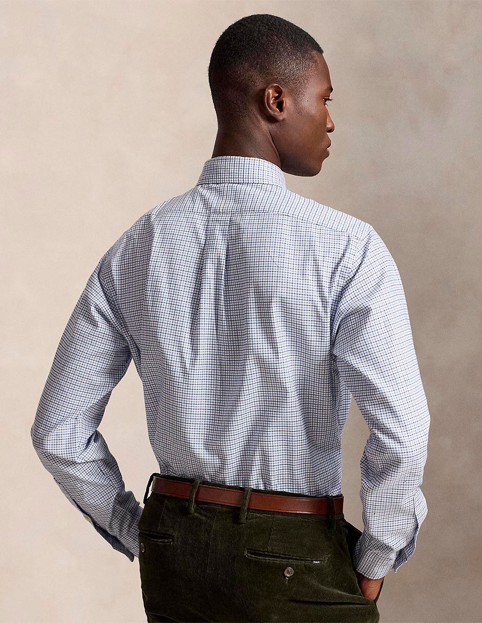 Camisa casual de algodón manga larga para hombre 12