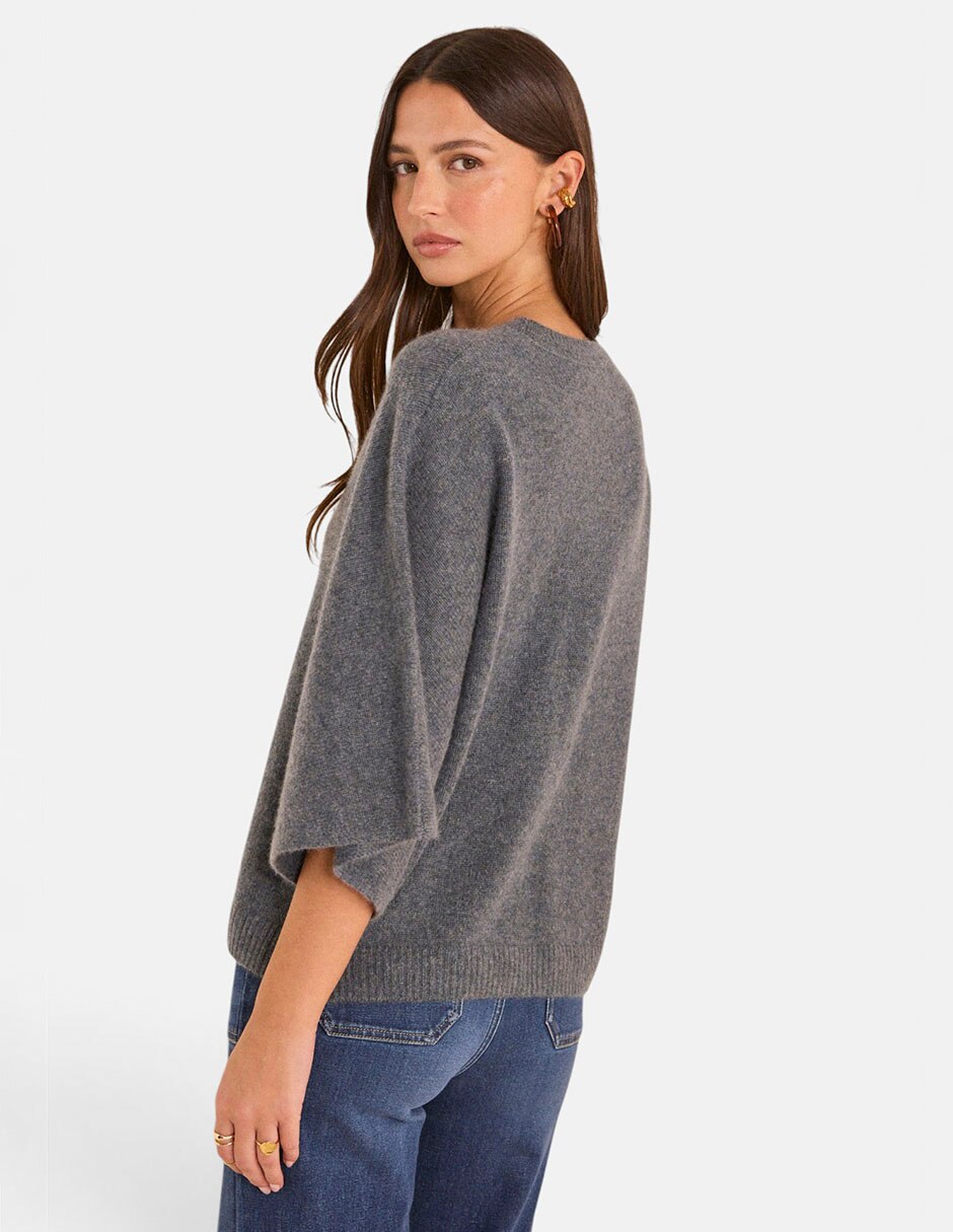 Suéter cuello redondo para mujer 4