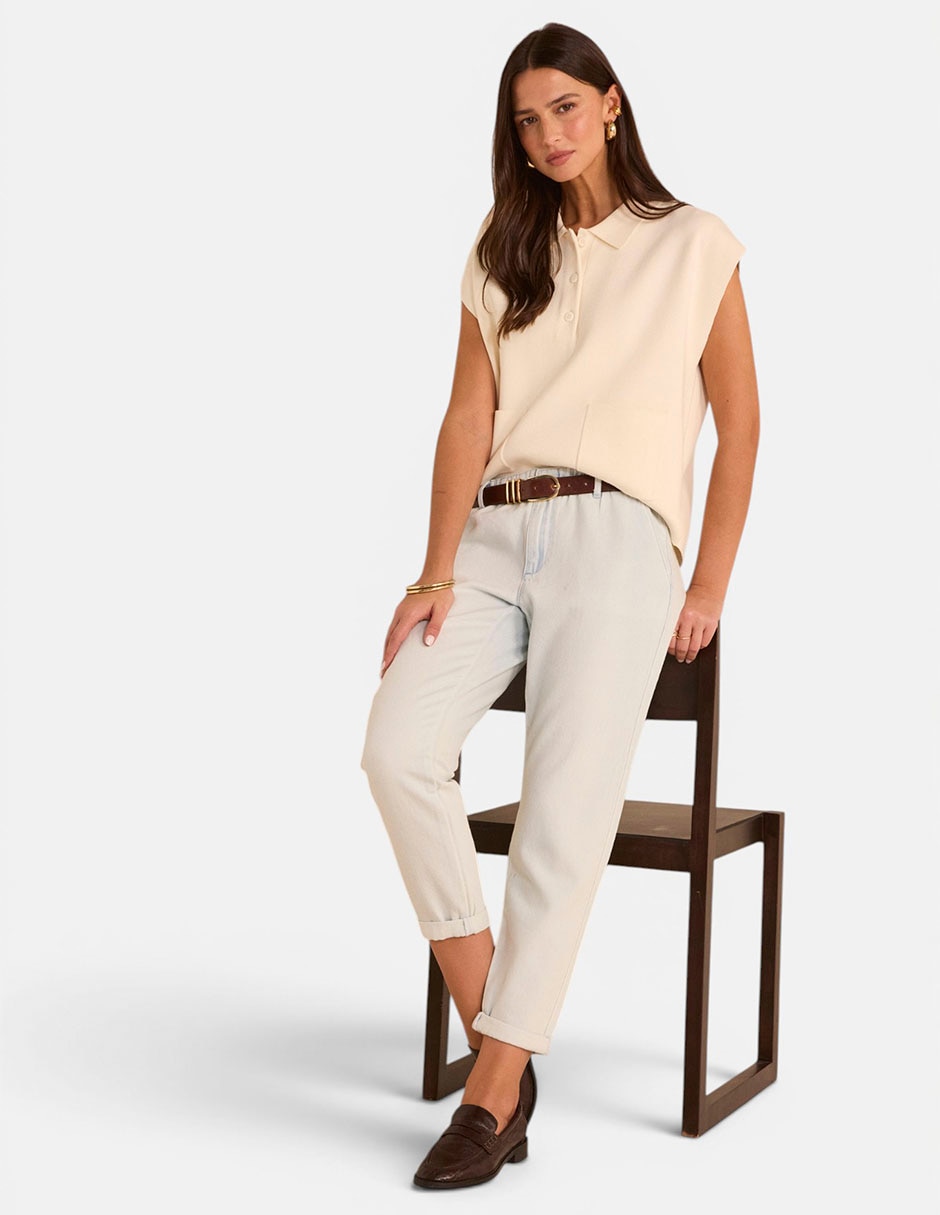 Playera tipo polo para mujer