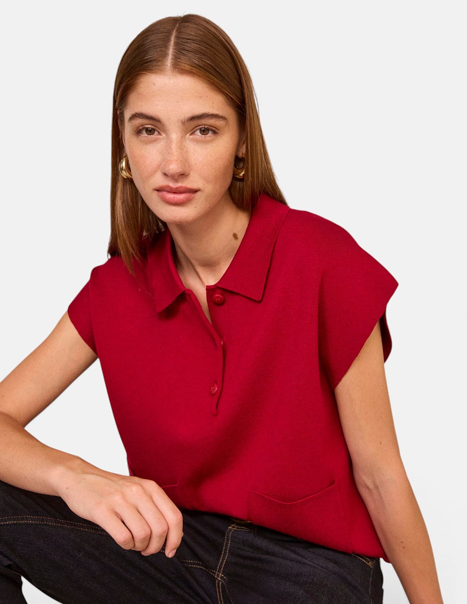 Playera tipo polo para mujer 2
