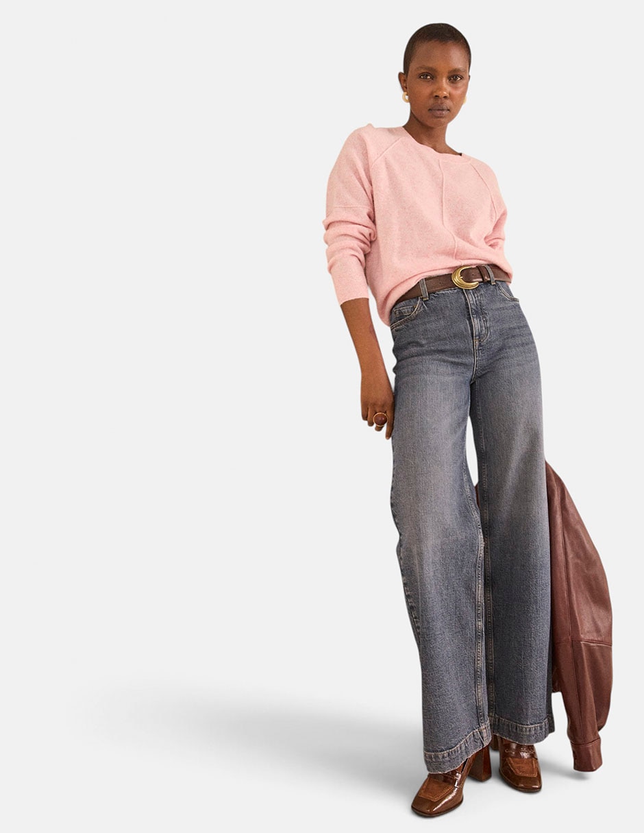 Suéter cuello redondo para mujer