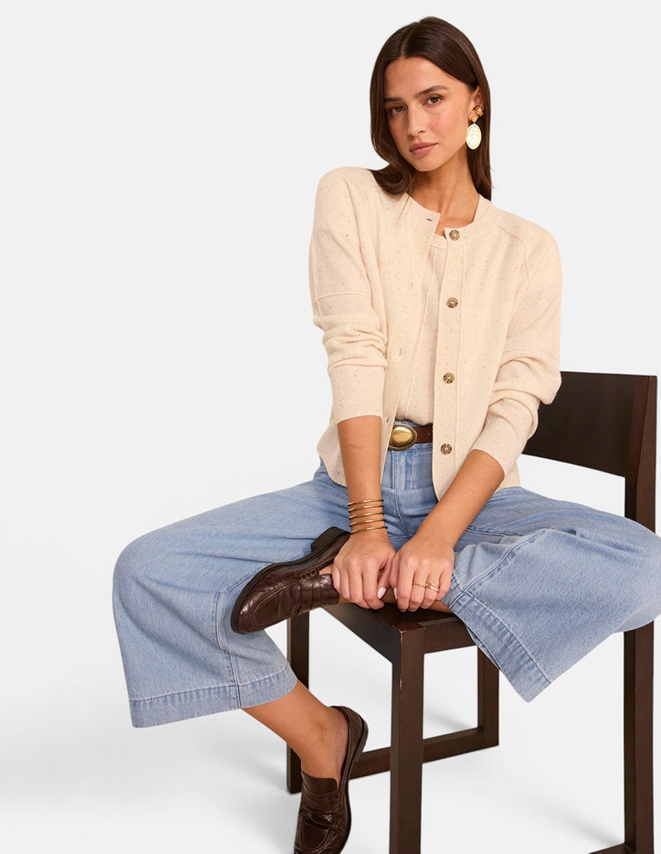 Suéter cuello redondo para mujer