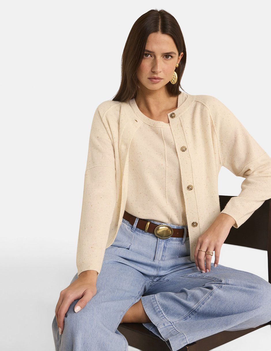 Suéter cuello redondo para mujer