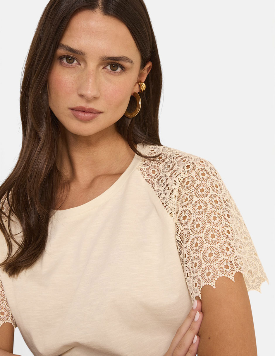 Playera manga corta cuello redondo para mujer 3