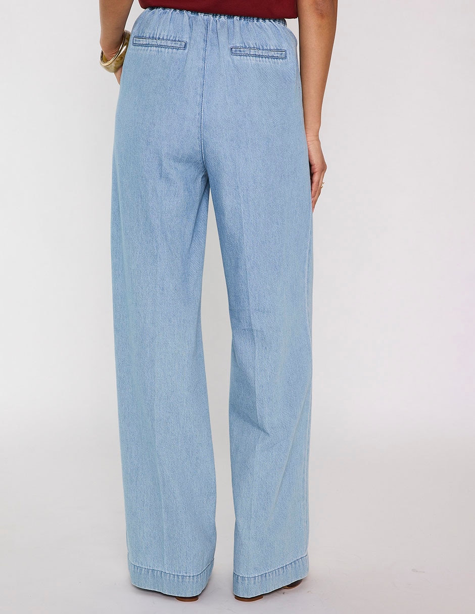 Jeans realxed wide leg para mujer 4