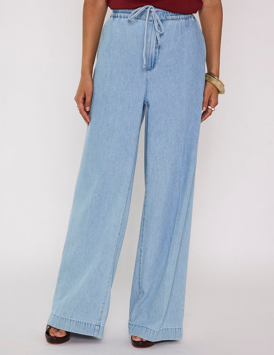 Jeans realxed wide leg para mujer 2
