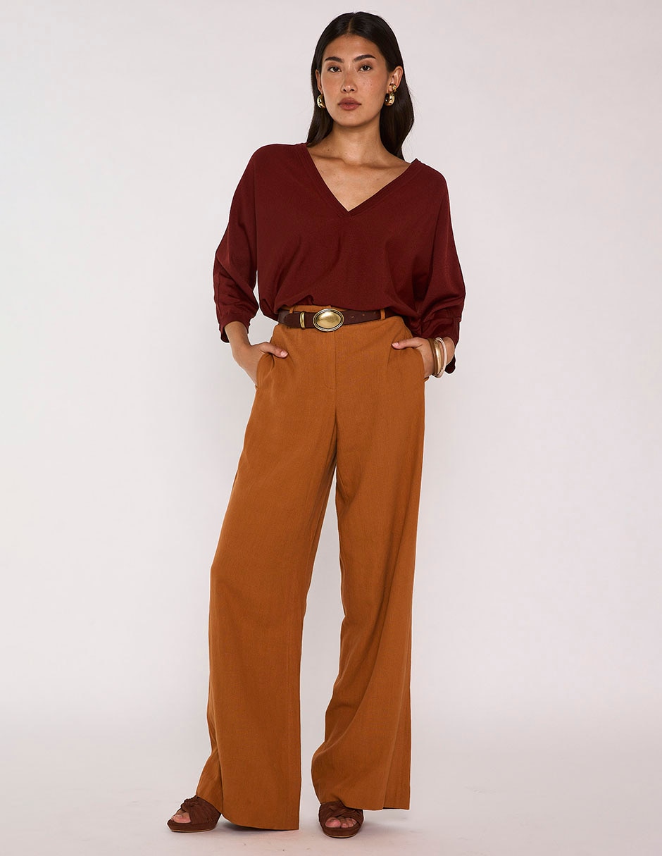 Suéter cuello v para mujer