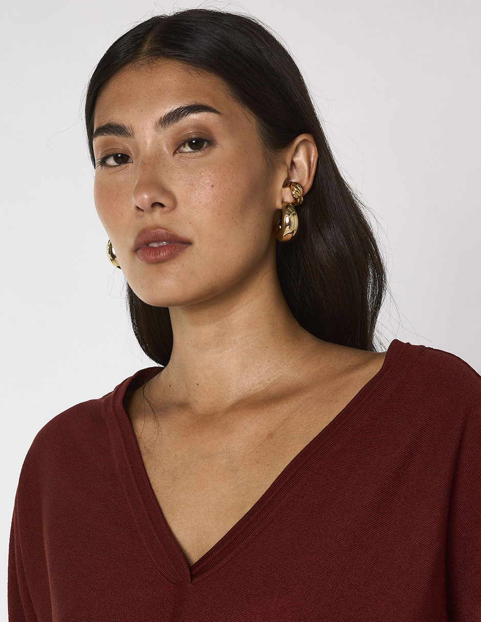 Suéter cuello v para mujer