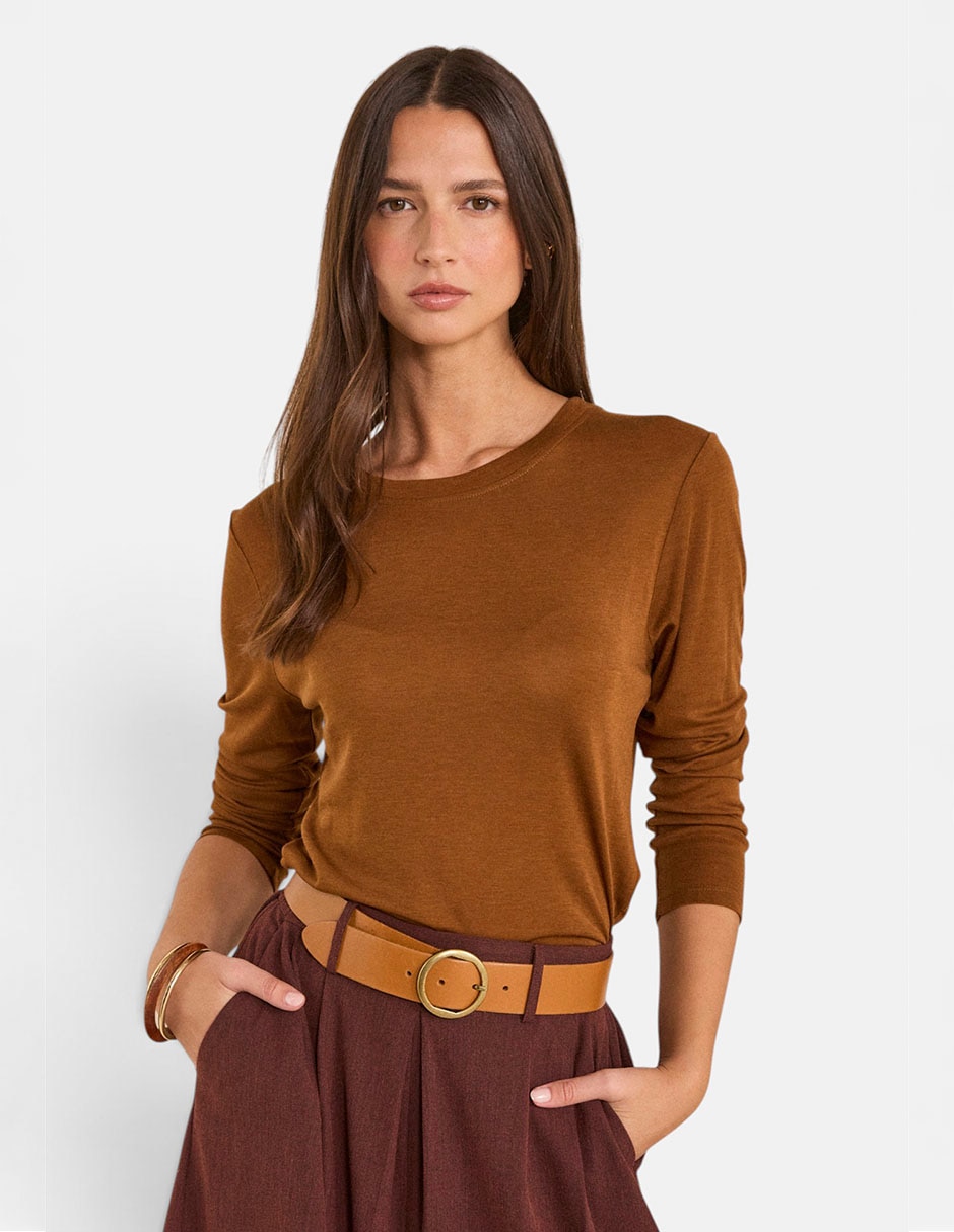 Suéter cuello redondo para mujer Suéter cuello redondo para mujer