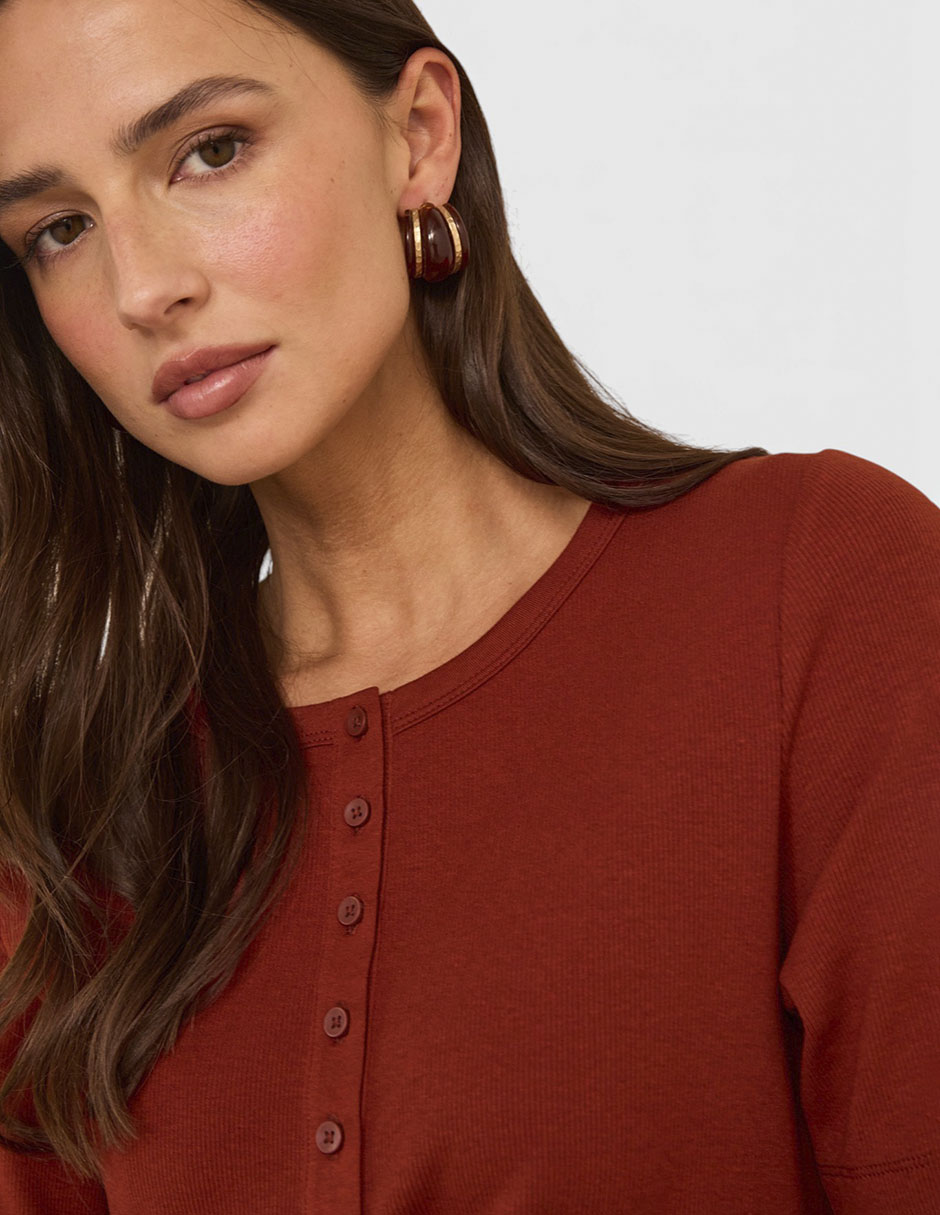 Blusa manga al codo para mujer 3