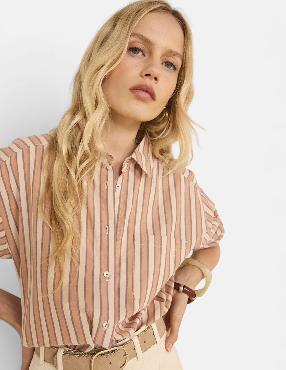 Blusa camisera manga larga para mujer 3