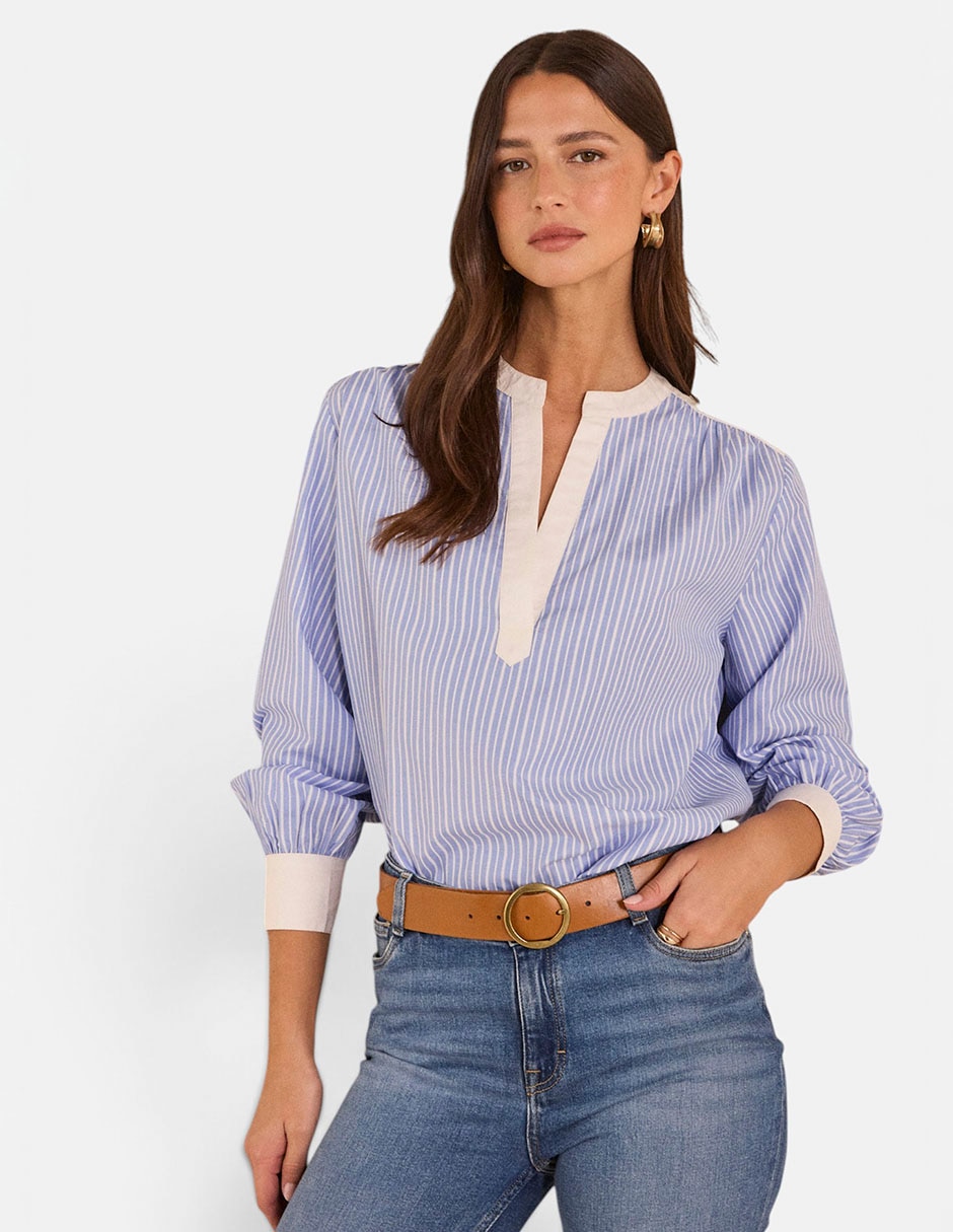 Blusa manga larga para mujer