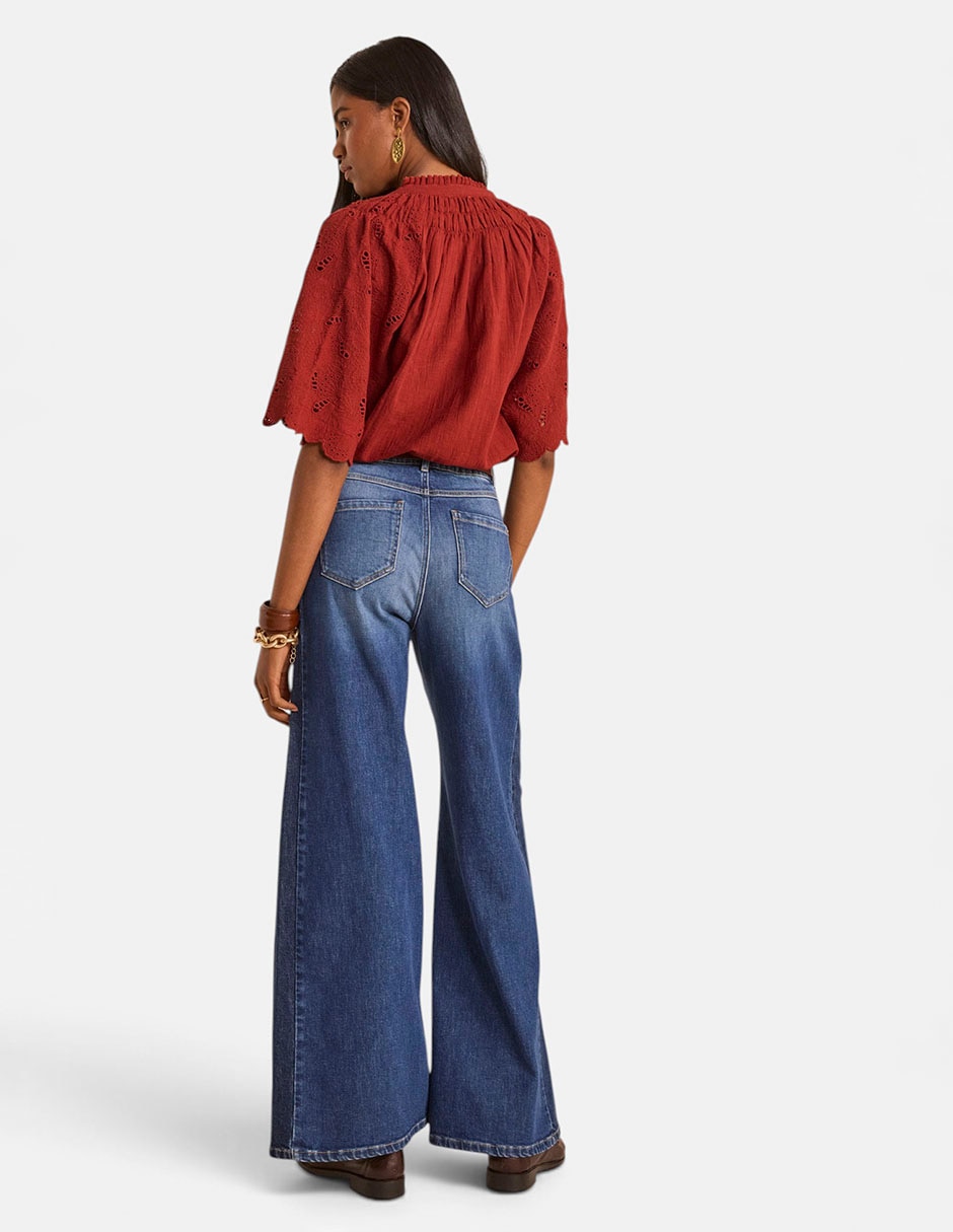Jeans wide leg para mujer 2