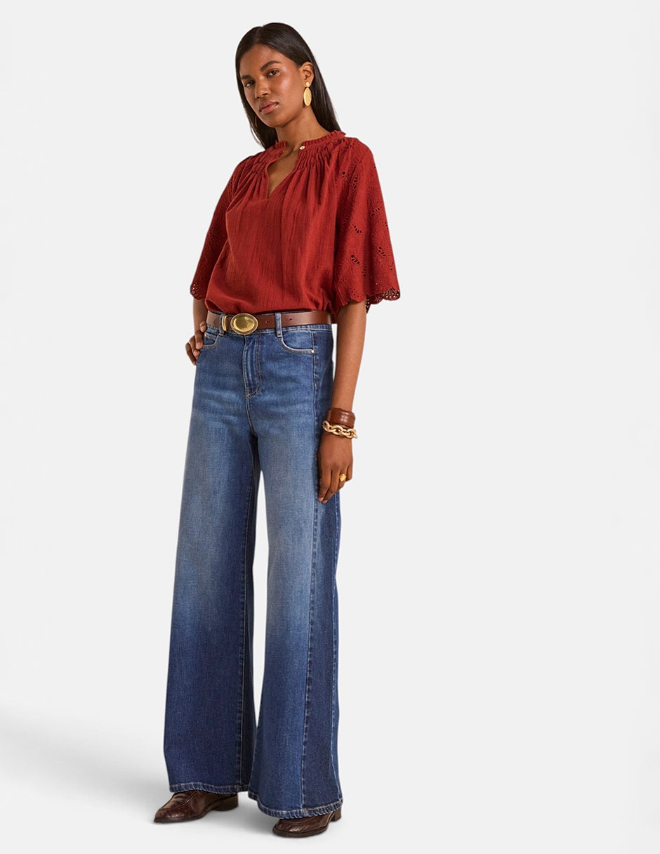 Jeans wide leg para mujer 4