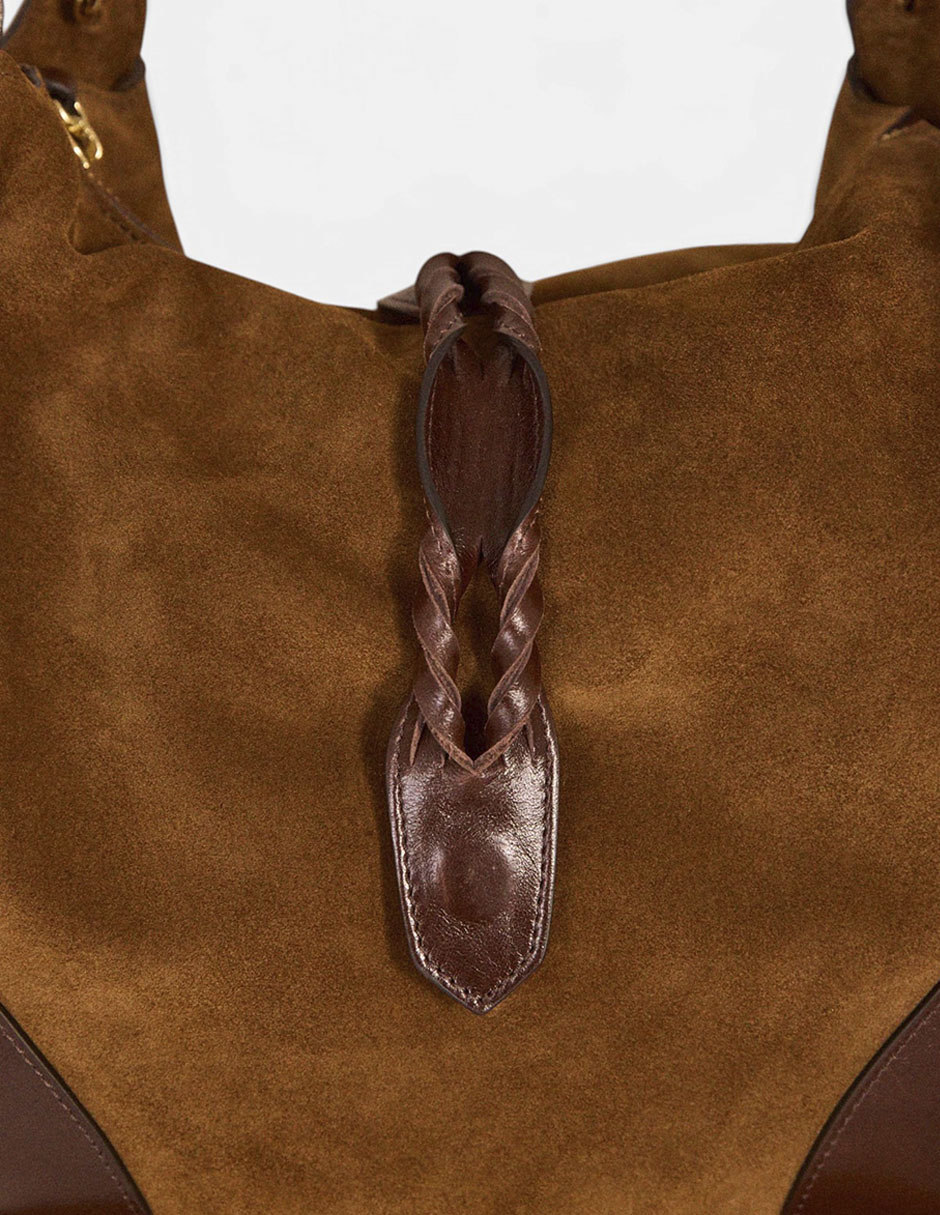 Bolsa hobo de cuero para mujer 4