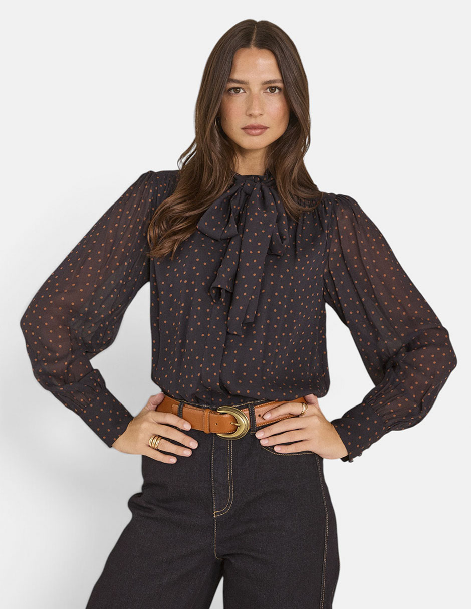 Blusa manga larga para mujer