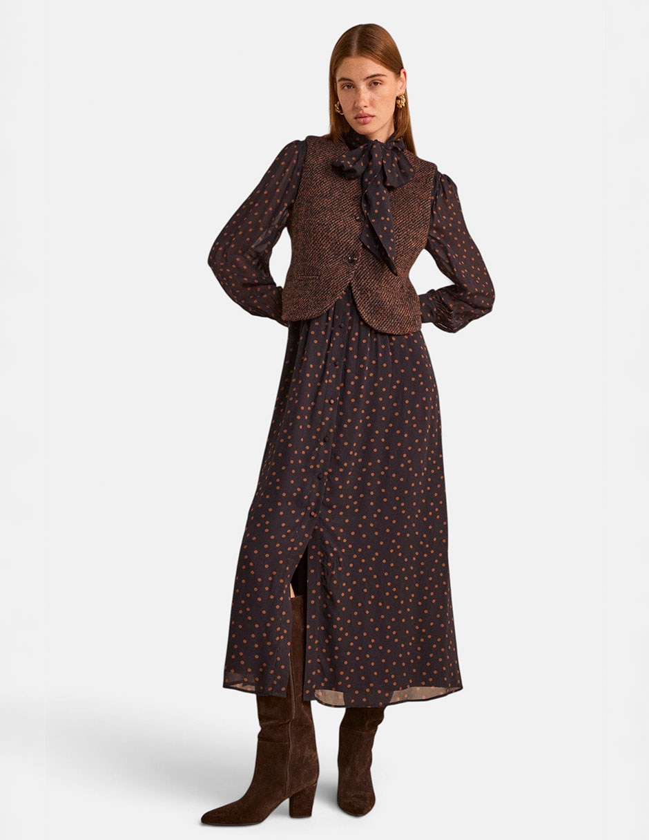 Vestido midi casual para mujer Vestido midi casual para mujer
