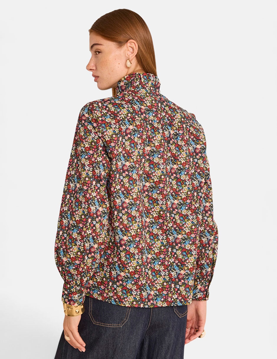 Blusa camisera manga larga para mujer 4