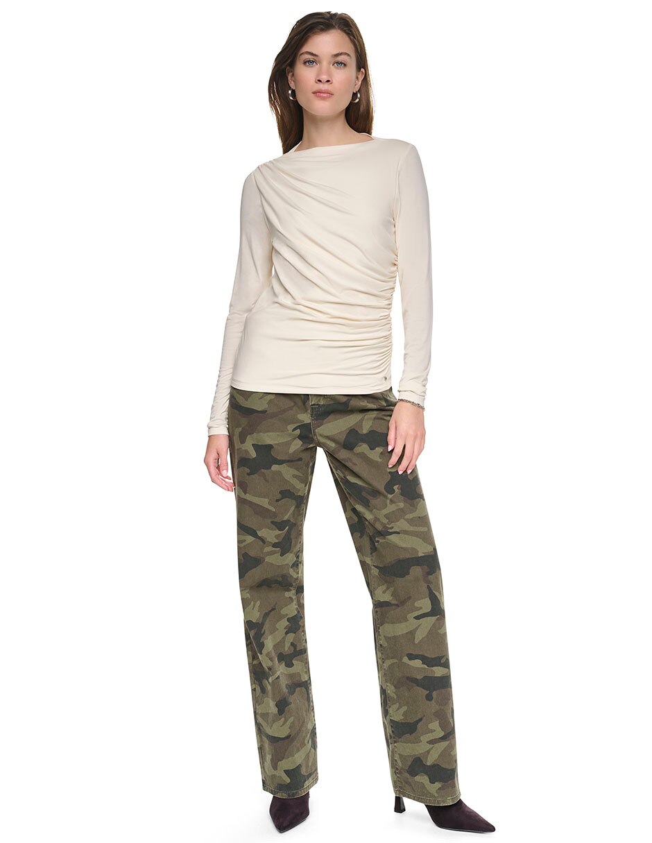 Pantalón regular dkny regular para mujer 3