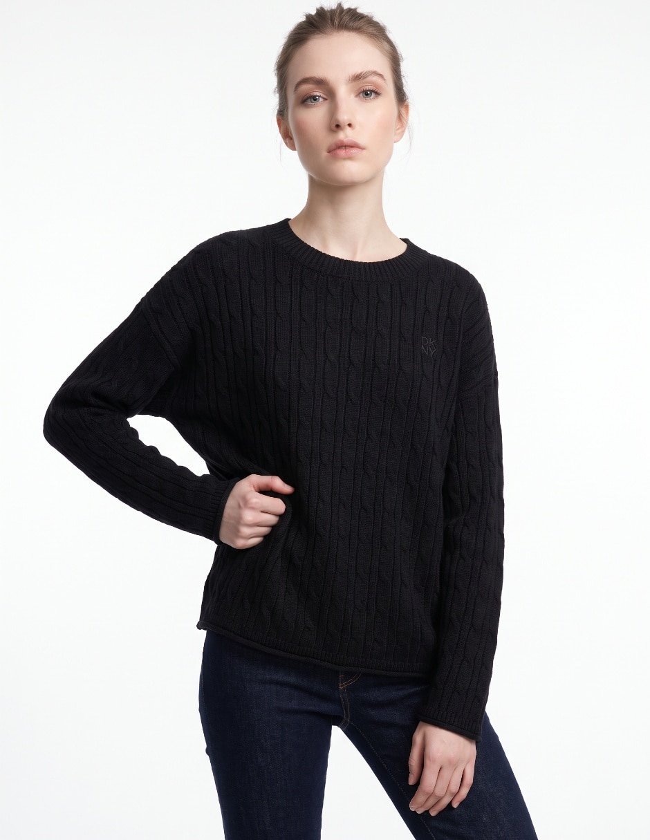 Suéter cuello redondo para mujer