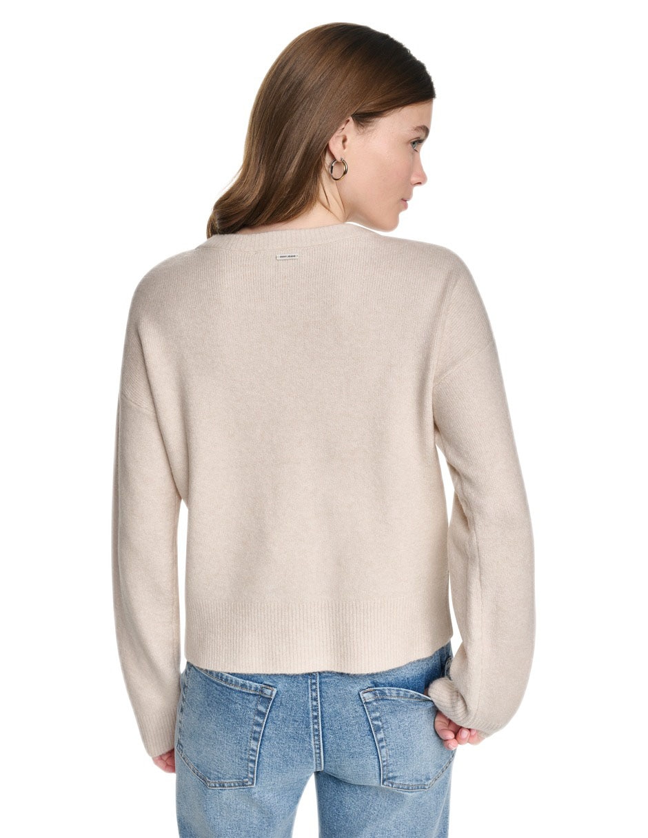 Suéter cuello redondo para mujer 4