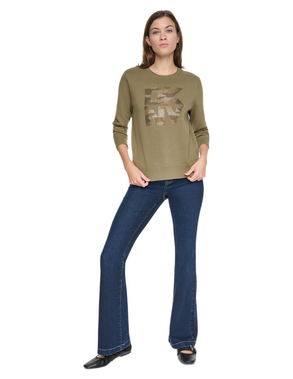 Suéter cuello redondo para mujer 4
