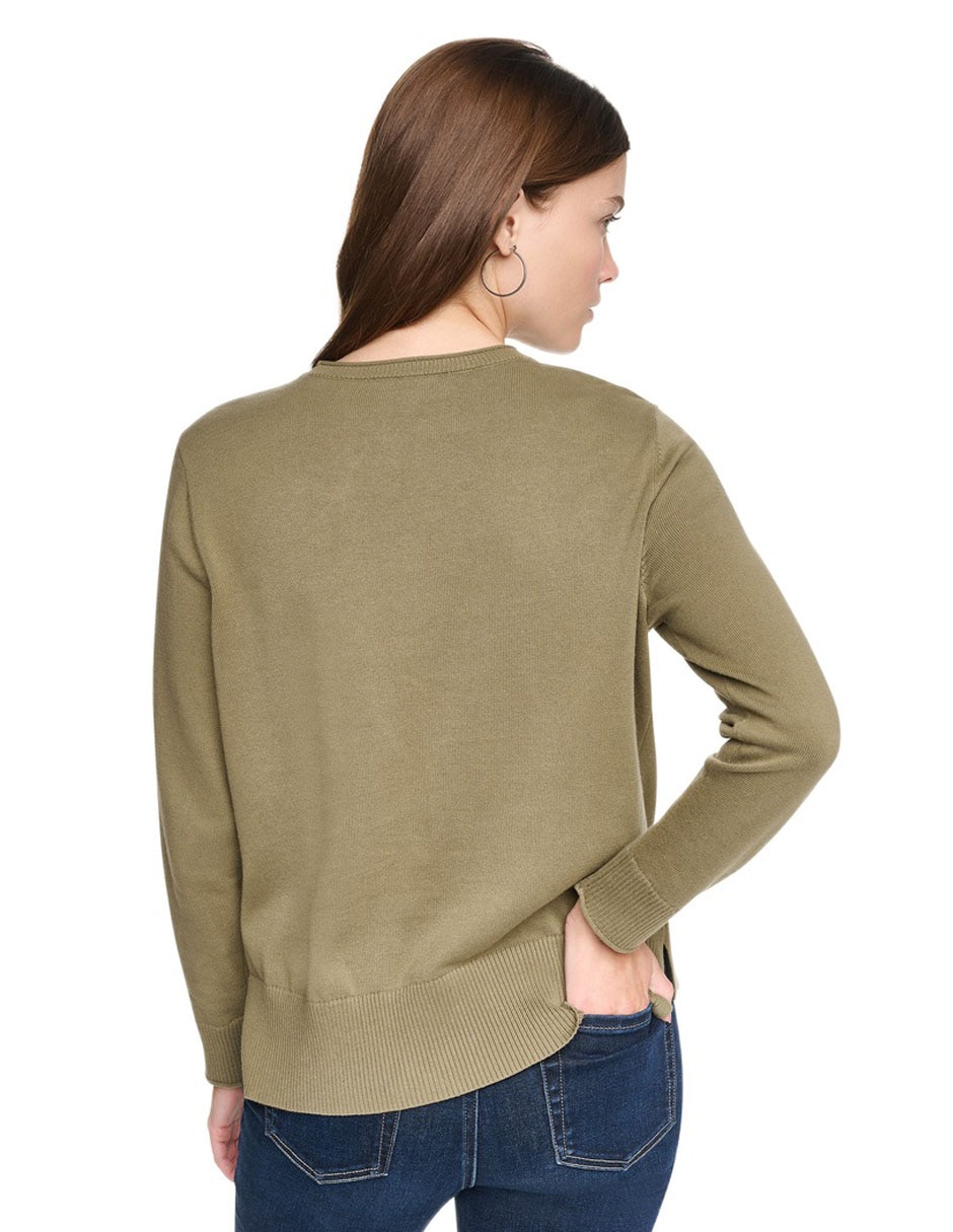 Suéter cuello redondo para mujer 3