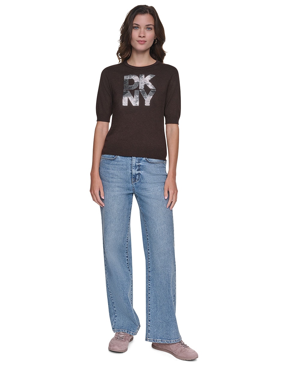 Pantalón regular dkny regular para mujer 3