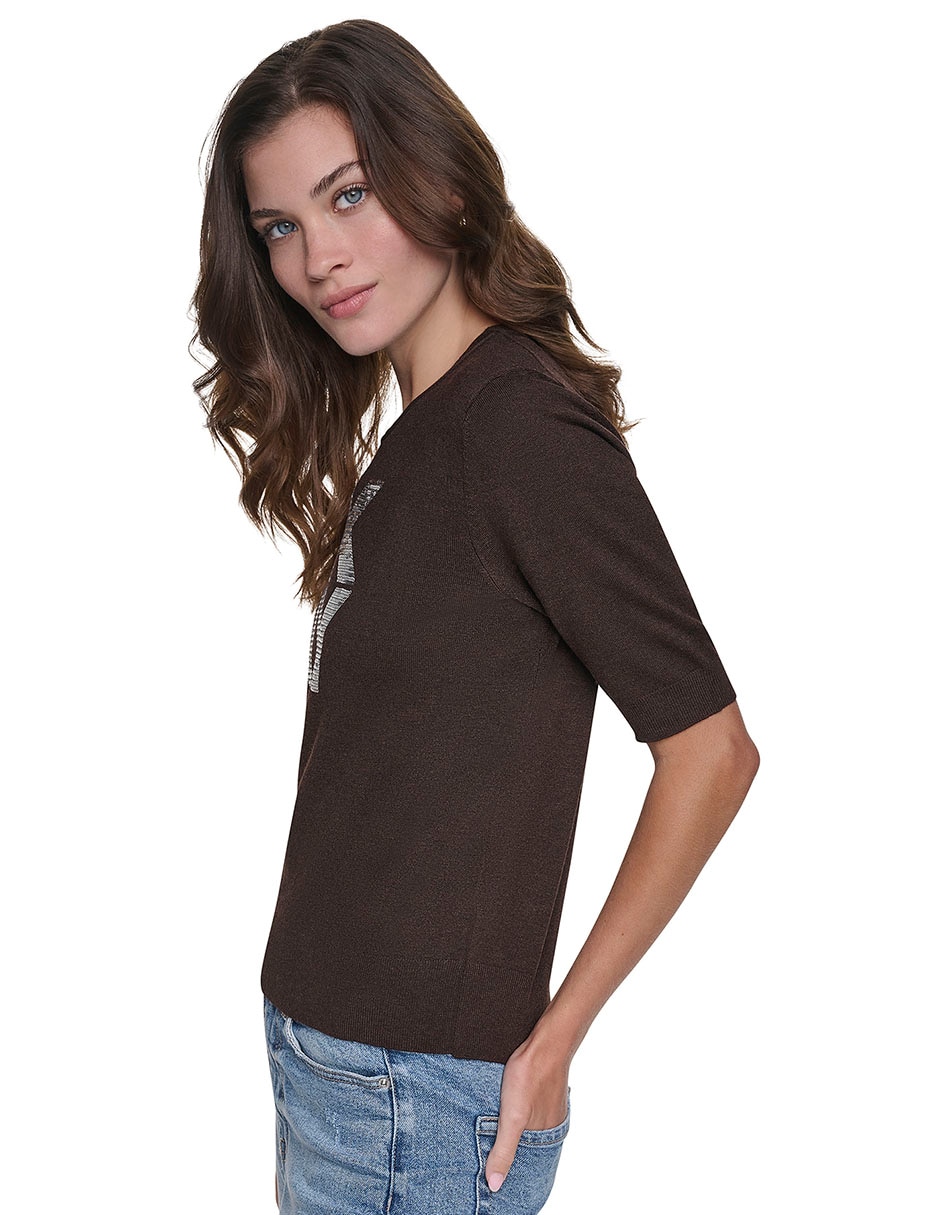 Pantalón regular dkny regular para mujer 4
