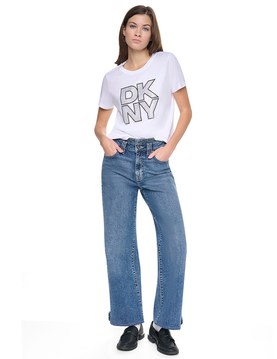 Pantalón regular dkny regular para mujer 4
