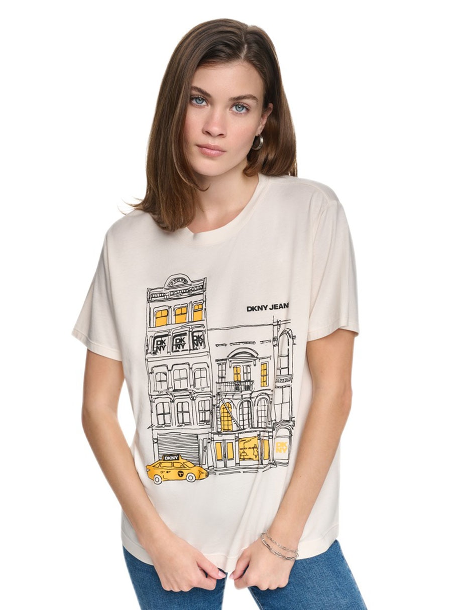Playera manga corta cuello redondo mujer 3