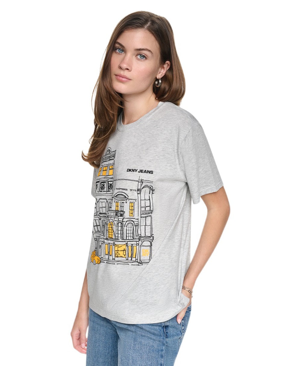 Playera manga corta cuello redondo mujer Playera manga corta cuello redondo mujer