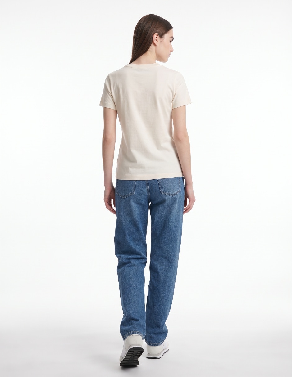 Playera manga corta cuello redondo para mujer 2