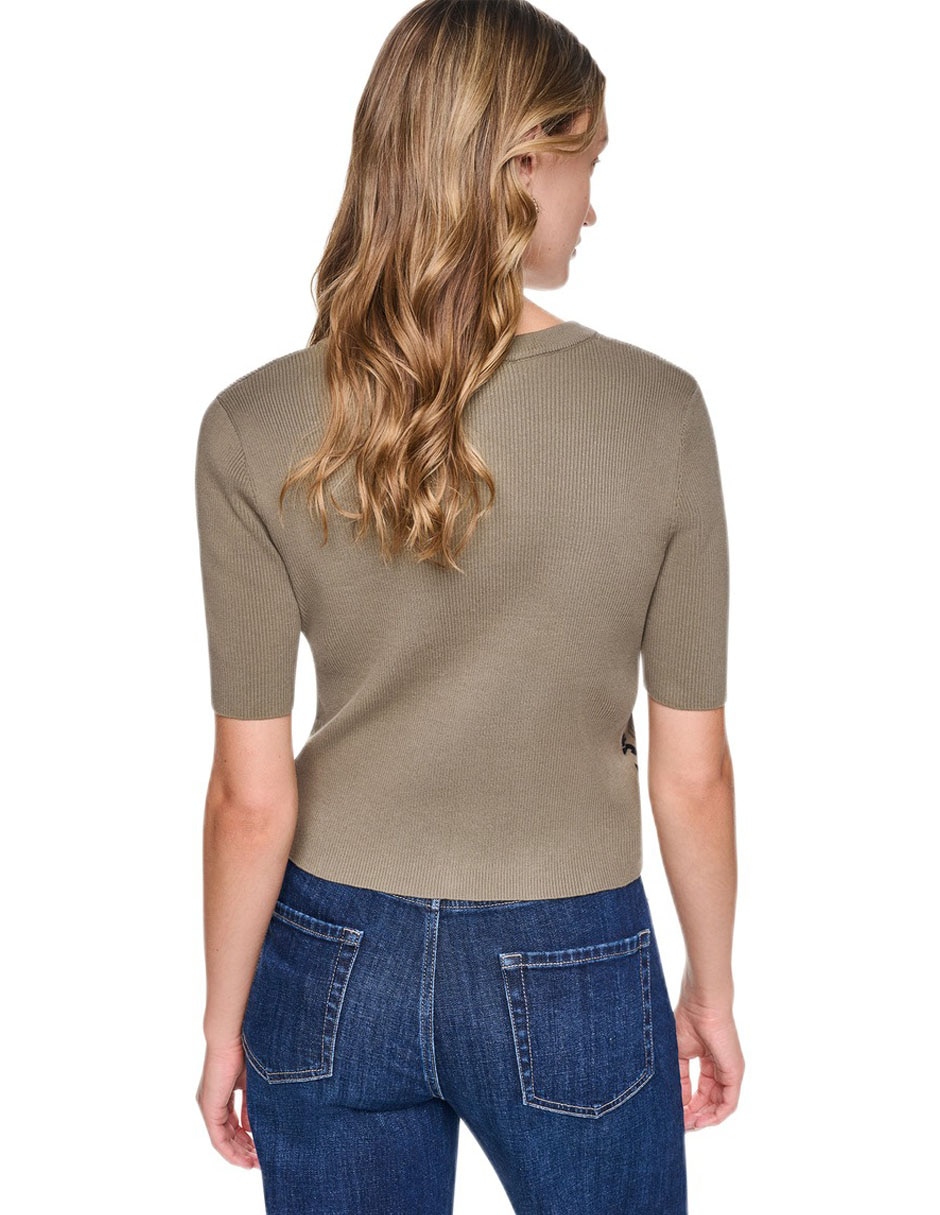 Suéter cuello redondo para mujer 4