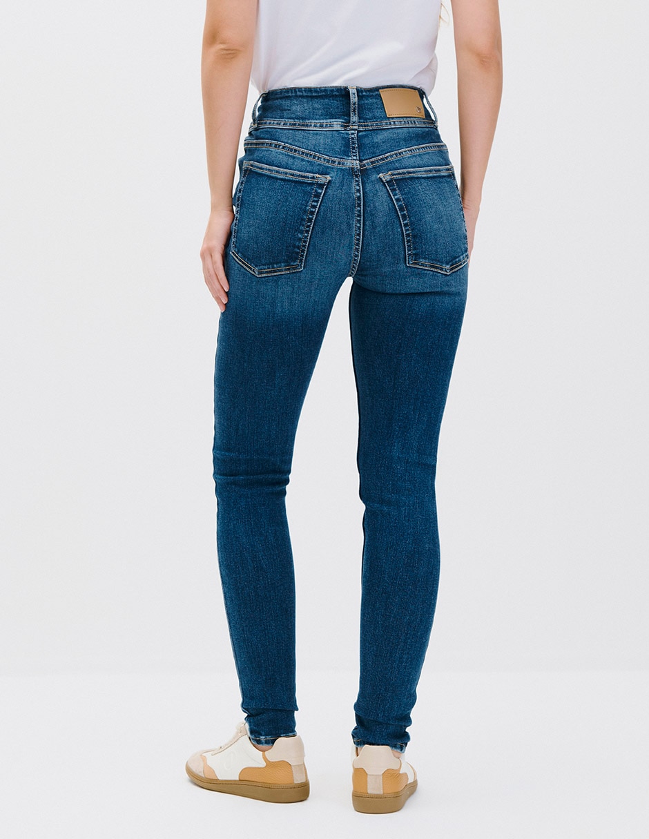 Jeans regular skinny cintura alta julio skinny c.p. para mujer