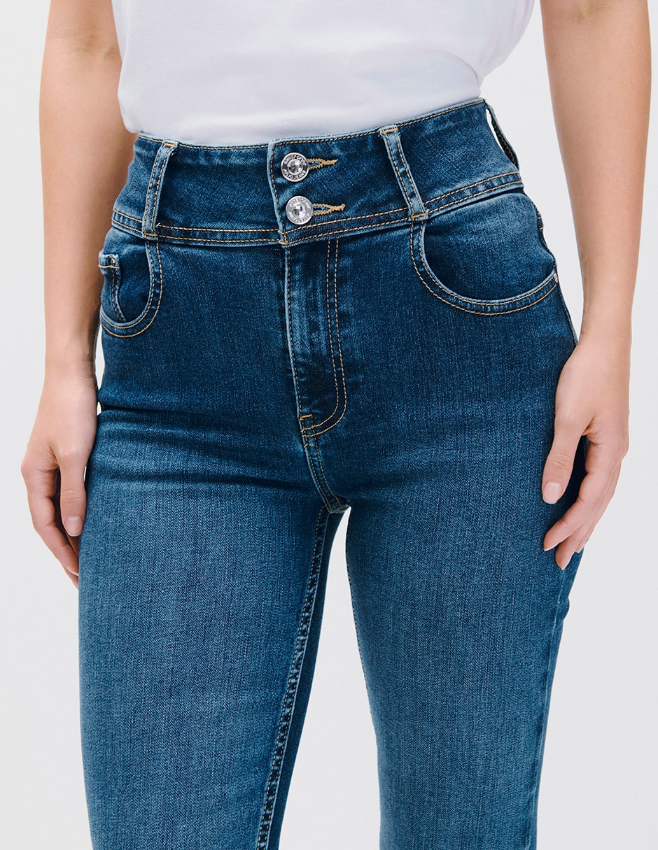 Jeans regular skinny cintura alta julio skinny c.p. para mujer