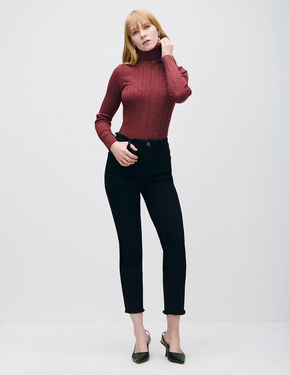 Suéter cuello tortuga para mujer