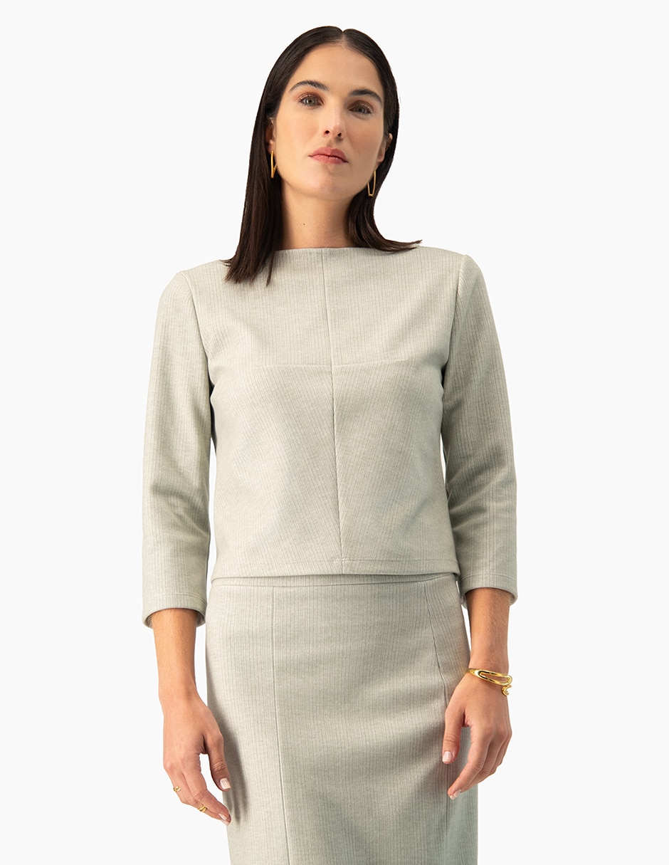 Blusa manga larga para mujer