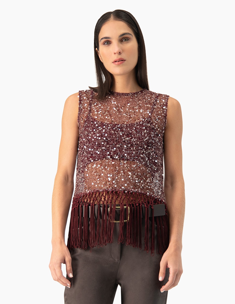 Top cuello redondo sin tirantes Top cuello redondo sin tirantes