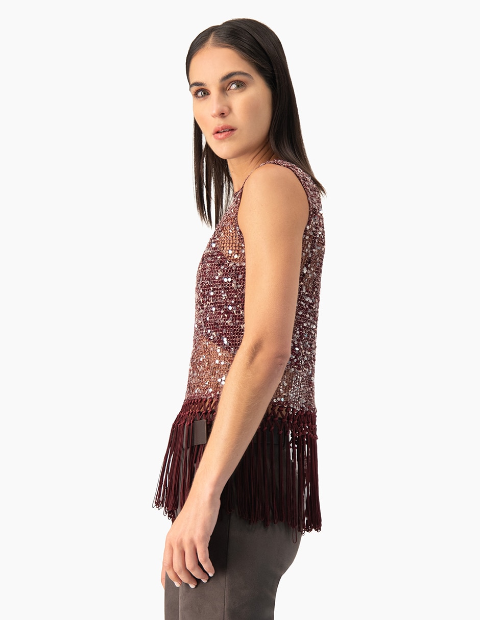 Top cuello redondo sin tirantes 3