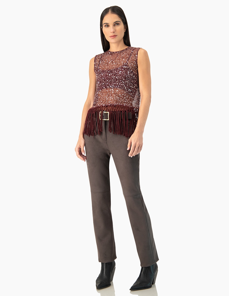 Top cuello redondo sin tirantes 4